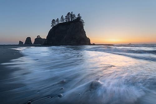 Little James Island sunset-Olympic National Park-Washington State Coastal Print